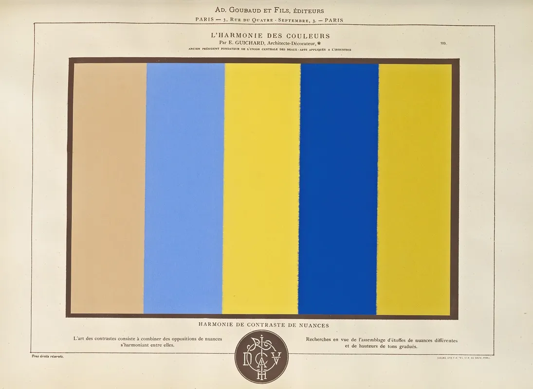 Lharmonie Des Couleurs Pl 057 Wall Art by Édouard Guichard - High-Resolution Digital Print