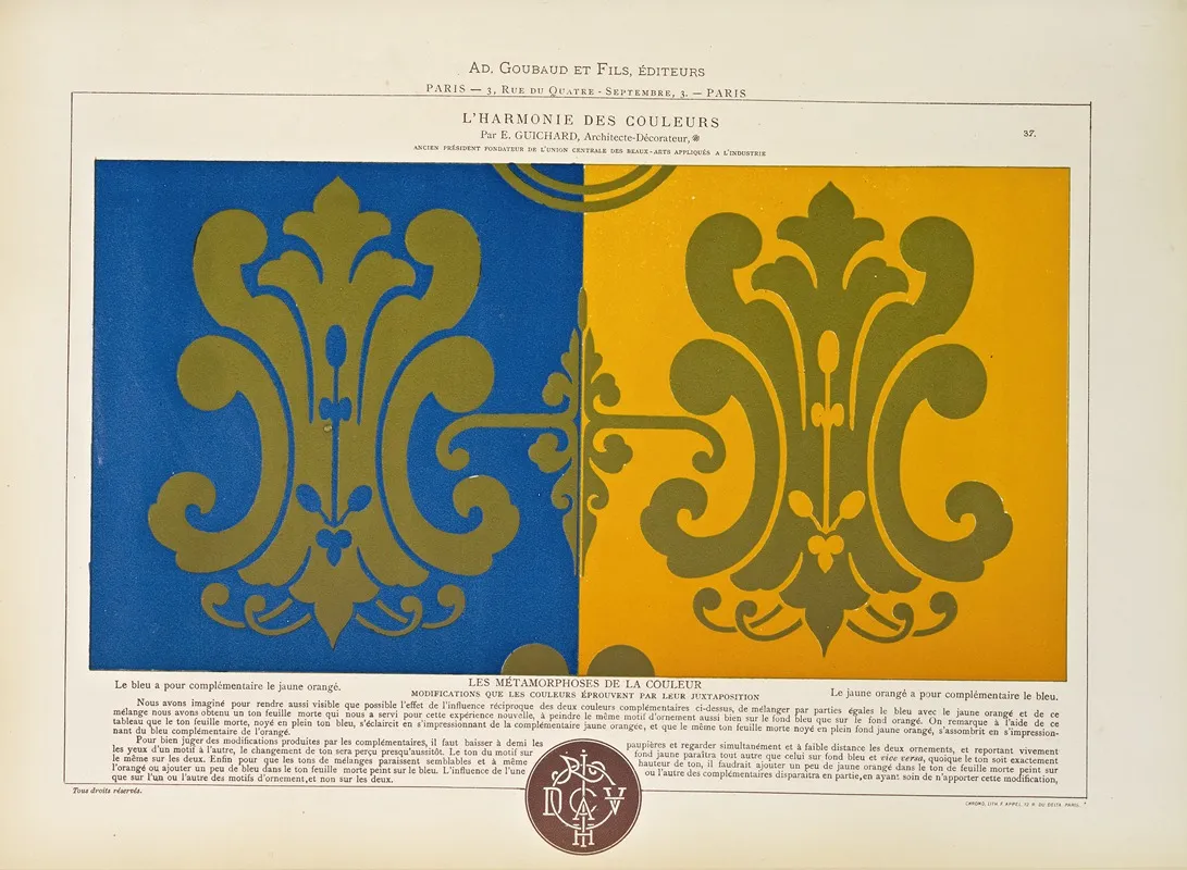 Lharmonie Des Couleurs Pl 121 Wall Art by Édouard Guichard - High-Resolution Digital Print