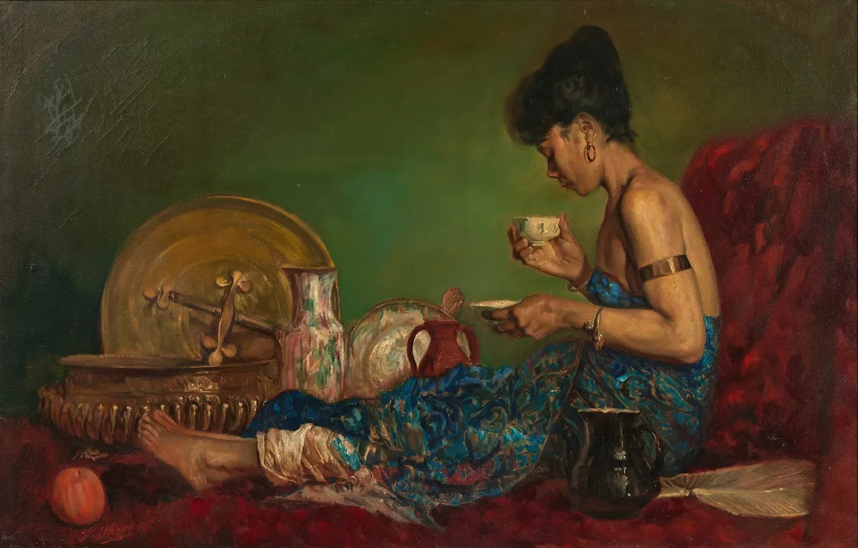 Lheure Du The 2 Wall Art by Jean Ubaghs - High-Resolution Digital Print