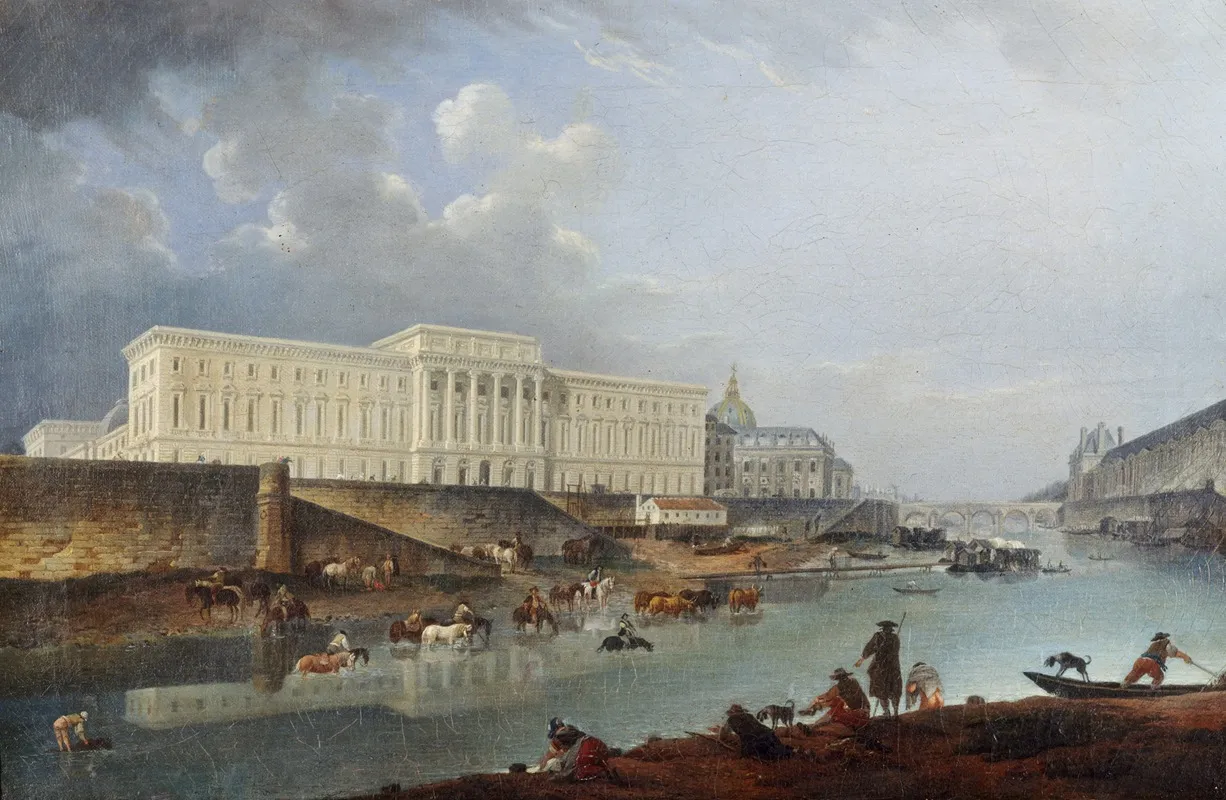 Lhotel De La Monnaie Le Quai De Conti Et La Seine Vus De La Pointe De La Cite