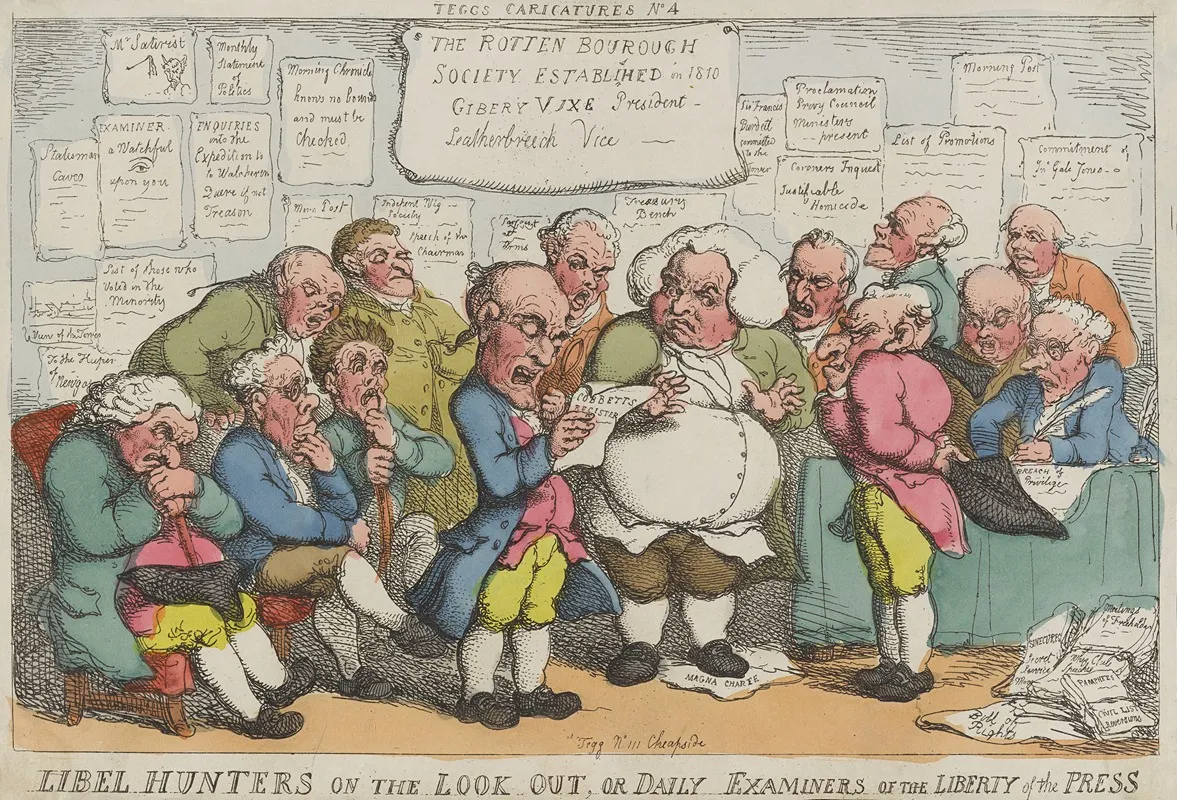 Libel Hunters On The Look Out Or Daily Examiners Of The Liberty Of The Press