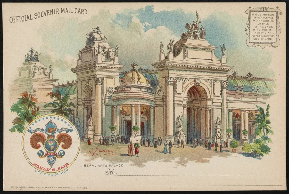 Liberal Arts Palace Wall Art by Gray Litho. Co - High-Resolution Digital Print