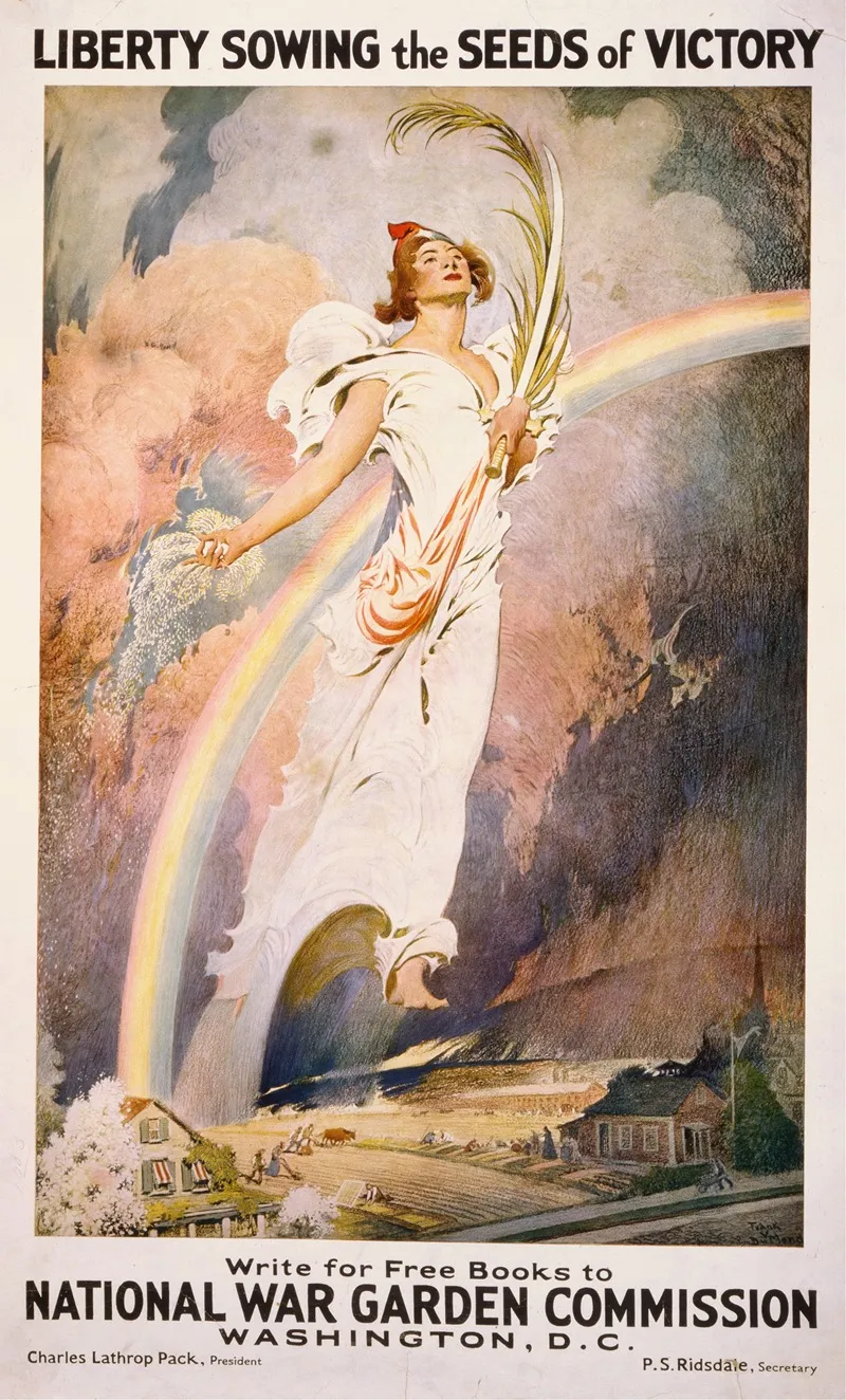 Liberty Sowing The Seeds Of Victory Wall Art by Frank Vincent DuMond - High-Resolution Digital Print