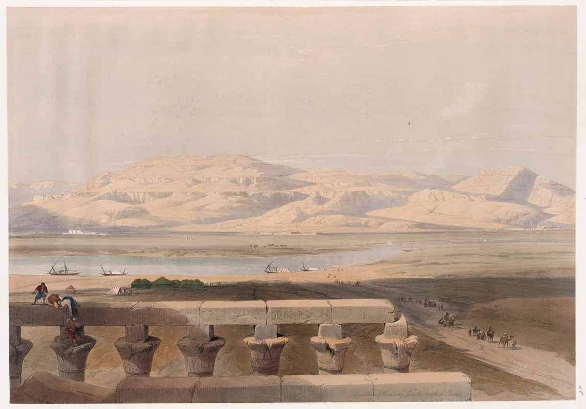 Libyan Chain Of Mountains From The Temple Of Luxor