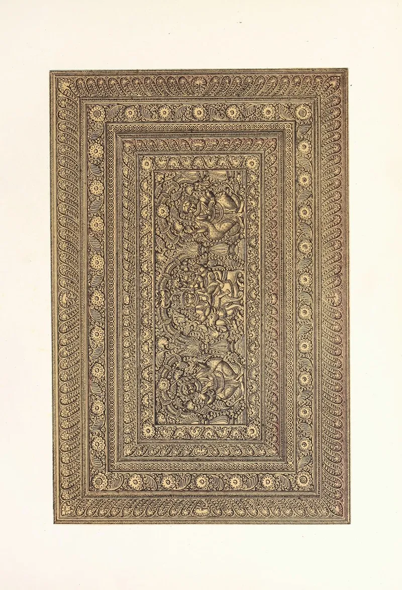 Lid Of A Casket In Carved Sandal Wood Wall Art by John Charles Robinson - High-Resolution Digital Print