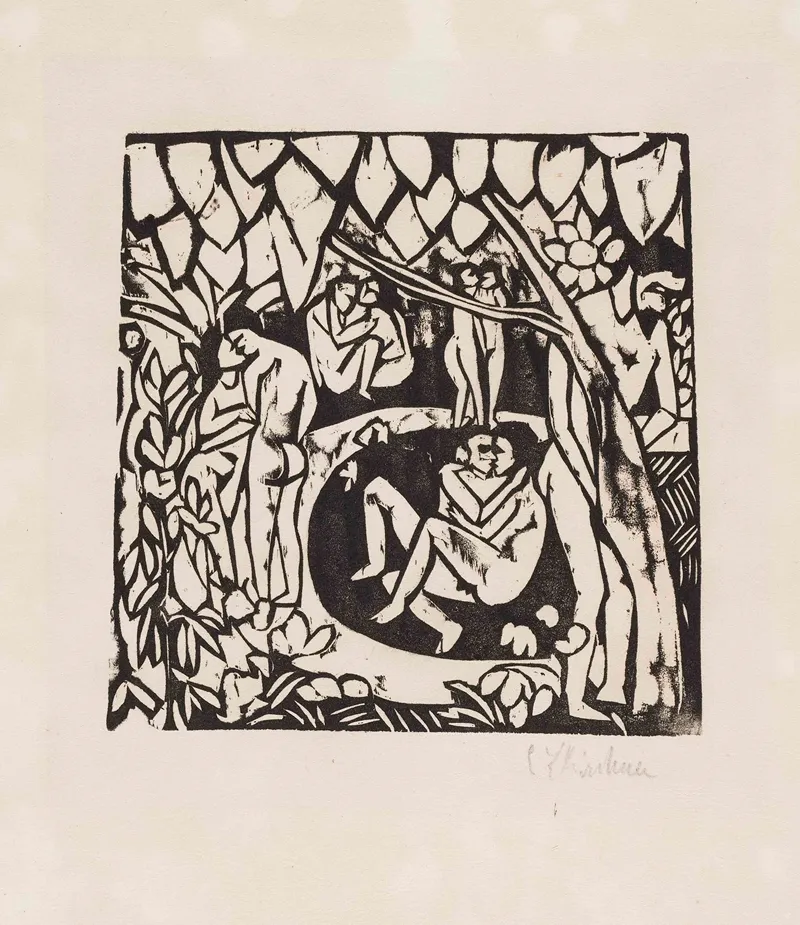 Liebesgarten 2 Wall Art by Ernst Ludwig Kirchner - High-Resolution Digital Print