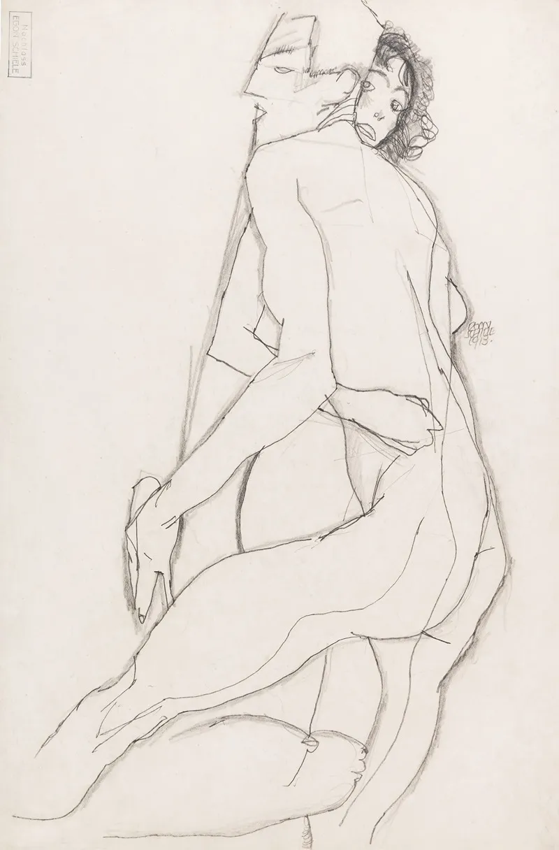 Liebespaar 9 Wall Art by Egon Schiele - High-Resolution Digital Print