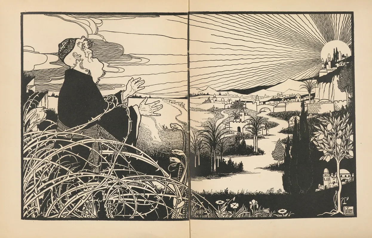 Lieder Des Ghetto Pl 09 Wall Art by Ephraim Moses Lilien - High-Resolution Digital Print
