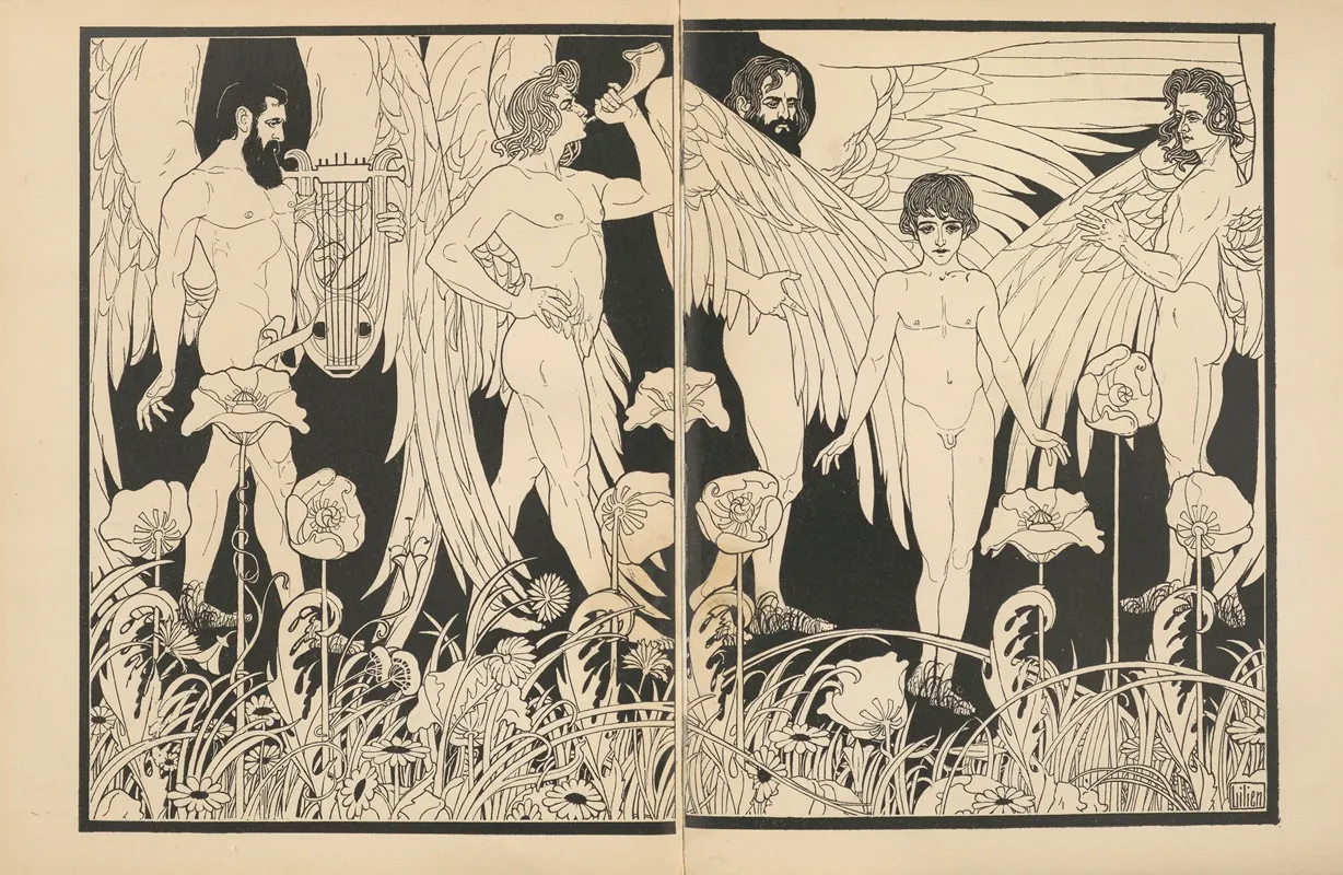 Lieder Des Ghetto Pl 11 Wall Art by Ephraim Moses Lilien - High-Resolution Digital Print