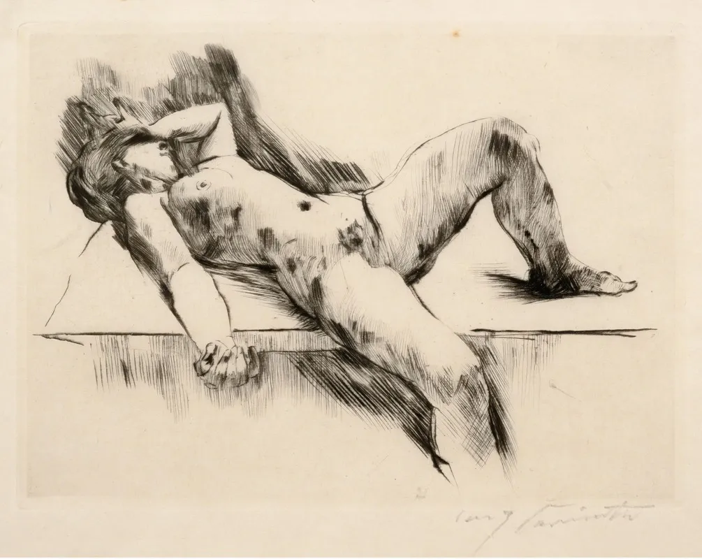 Liegender Weiblicher Akt Iii Wall Art by Lovis Corinth - High-Resolution Digital Print