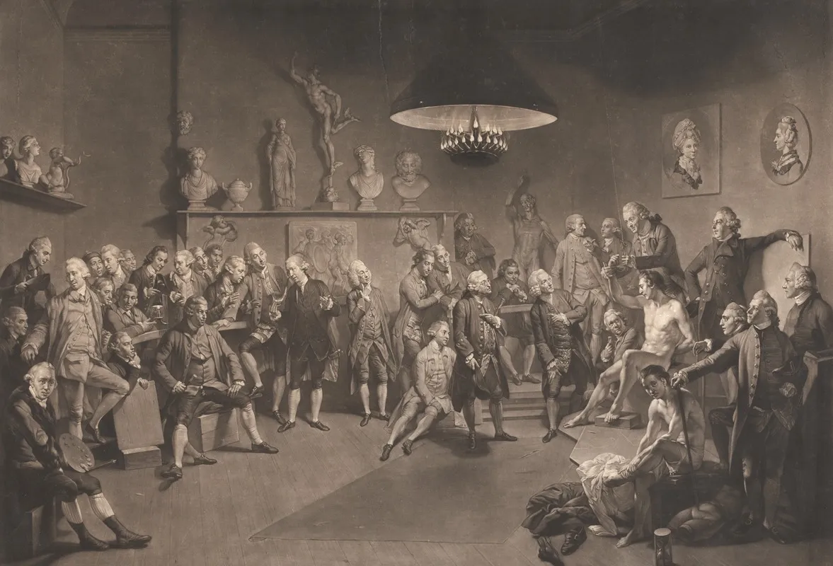 Life School At The Royal Academy Wall Art by Johan Joseph Zoffany - High-Resolution Digital Print