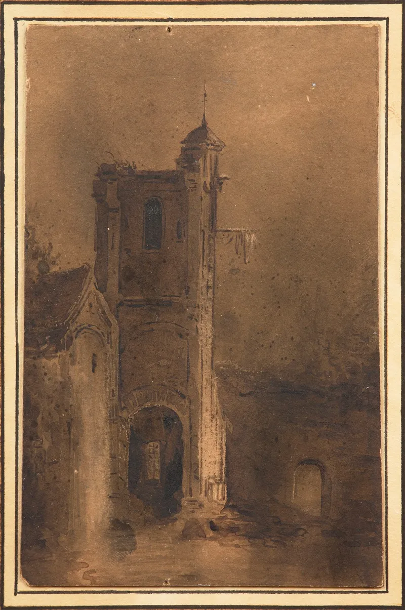 Light Effect On A Gothic Tower Wall Art by Louis Jacques Mandé Daguerre - High-Resolution Digital Print
