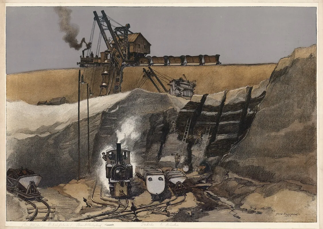Lignite Deposit Wall Art by Josef Danilowatz - High-Resolution Digital Print