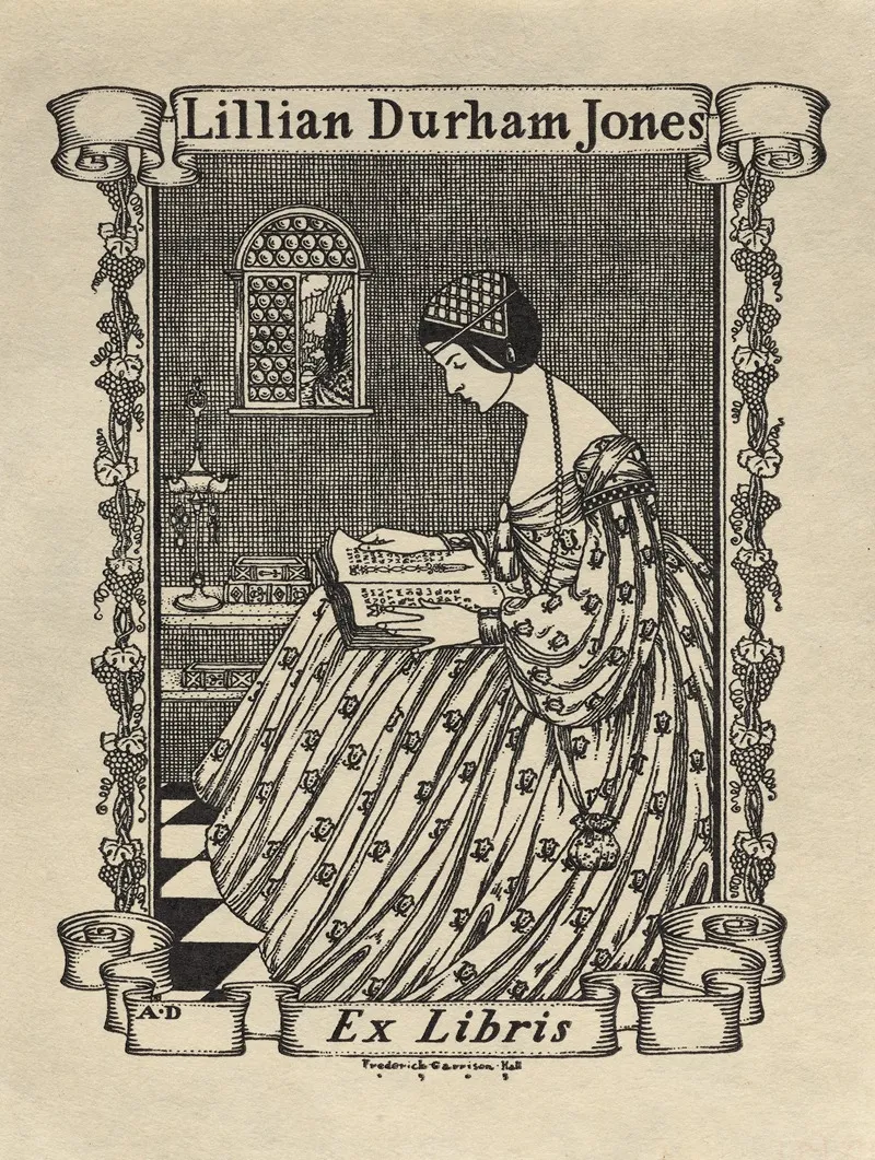 Lillian Durham Jones Ex Libris Inscribed