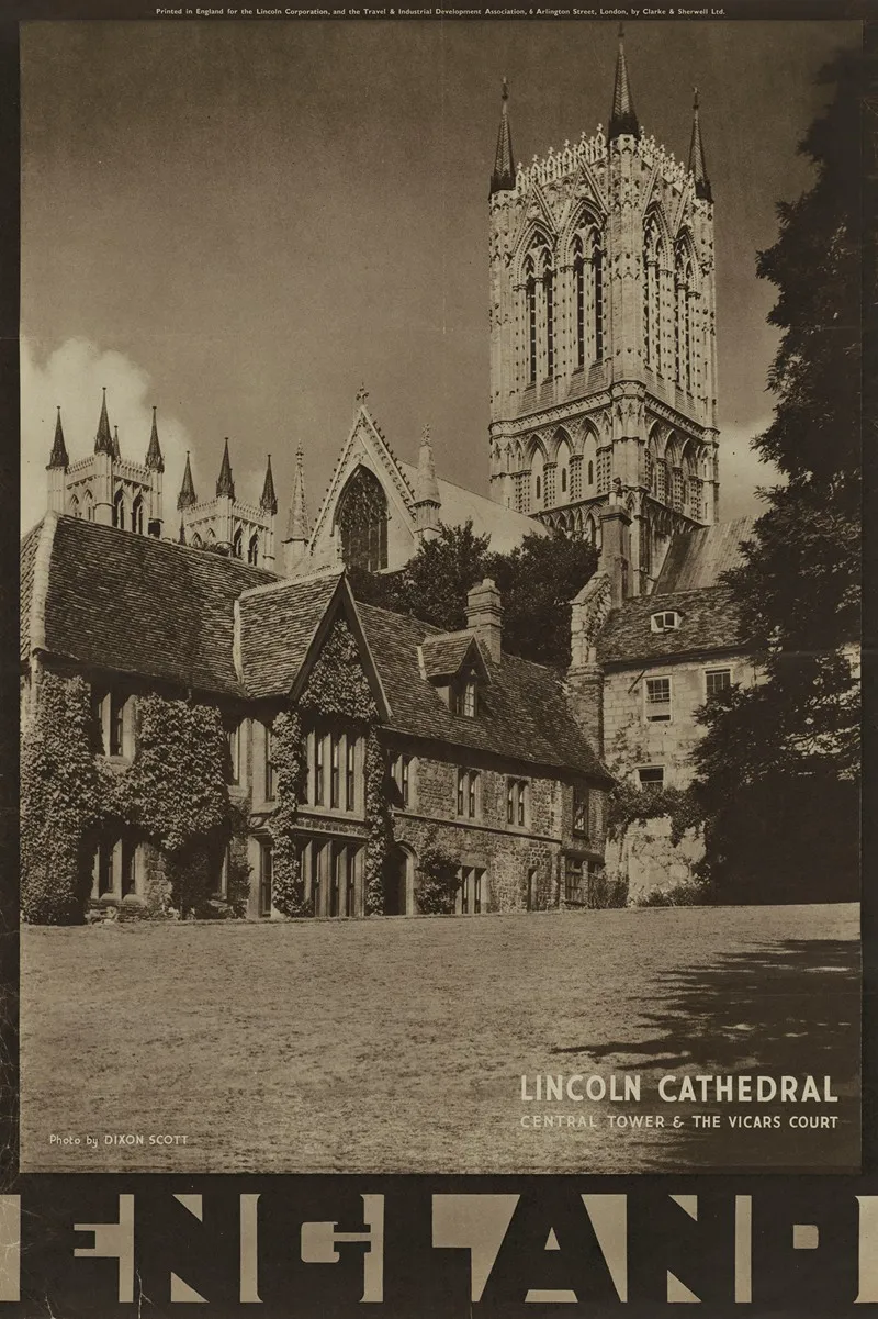 Lincoln Cathedral Central Tower The Vicars Court England Wall Art by Dixon Scott - High-Resolution Digital Print