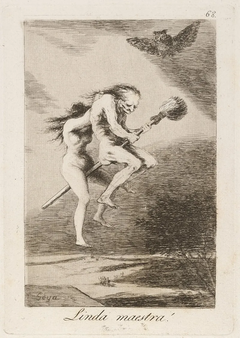 Linda Maestra Pretty Teacher Wall Art by Francisco de Goya - High-Resolution Digital Print