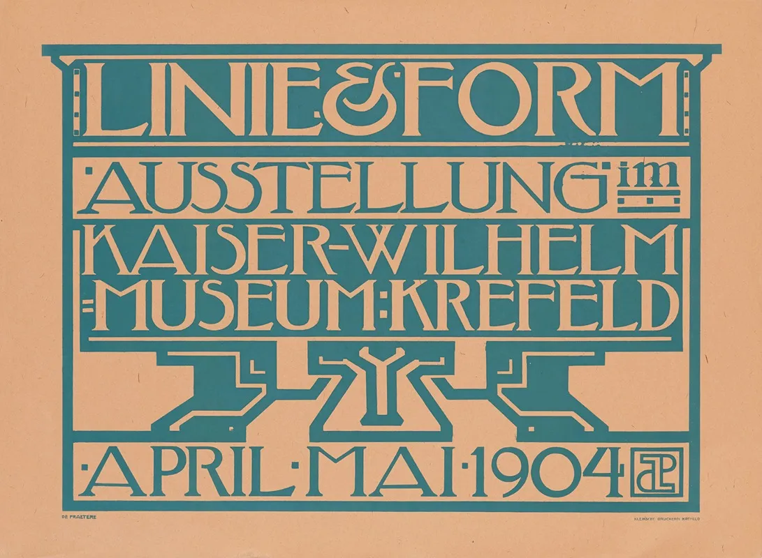 Linie Form Ausstellung Im Kaiser Wilhelm Museum Krefeld Wall Art by Jules De Praetere - High-Resolution Digital Print