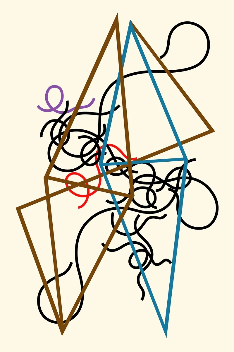 Linien Geometrisch Und Gewellt 2