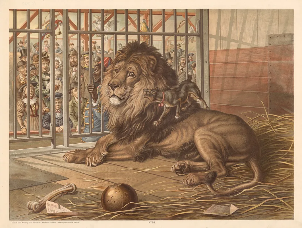 Lion And Dog Wall Art by Otto Speckter - High-Resolution Digital Print