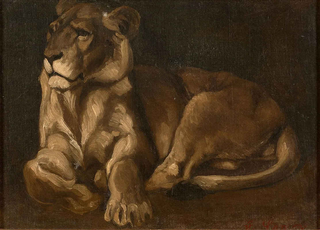 Lionne Couchee Wall Art by Auguste Lançon - High-Resolution Digital Print