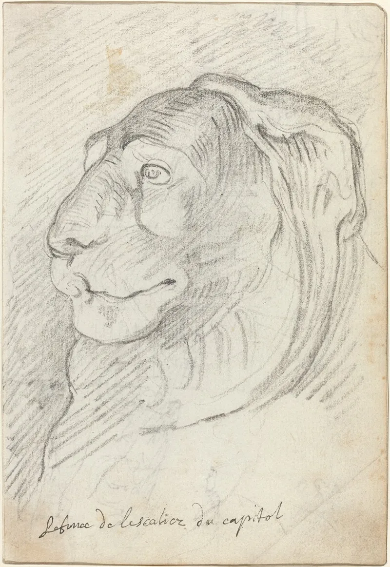 Lions Head From The Capitoline Staircase