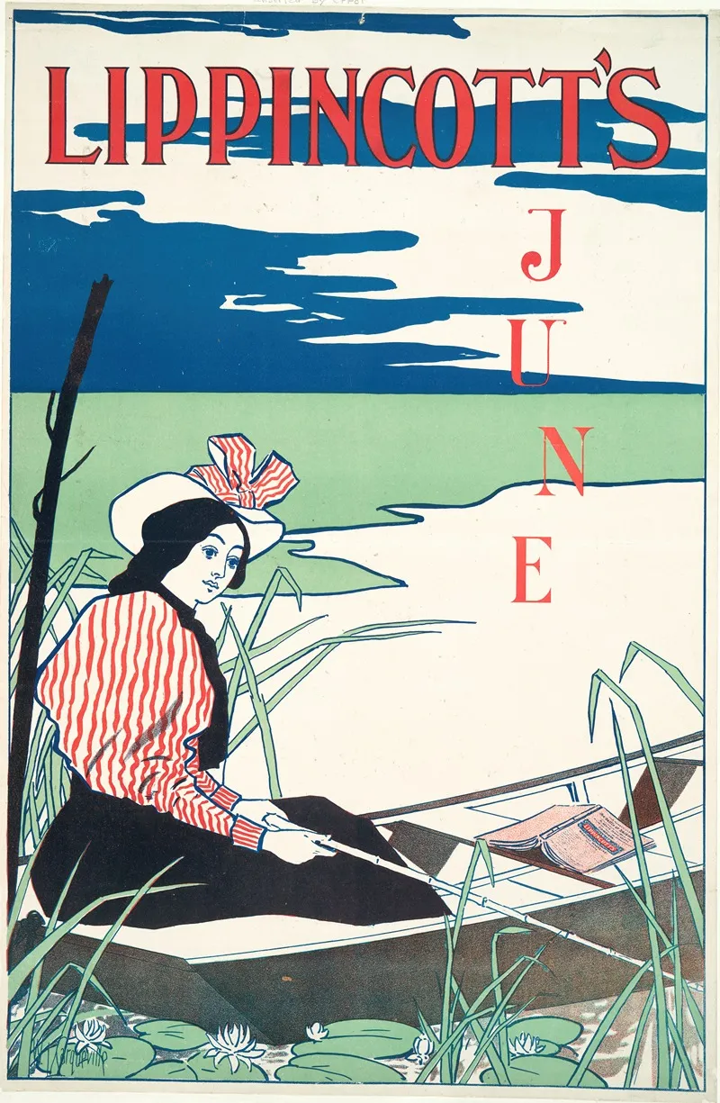 Lippincotts June Wall Art by Edward Penfield - High-Resolution Digital Print