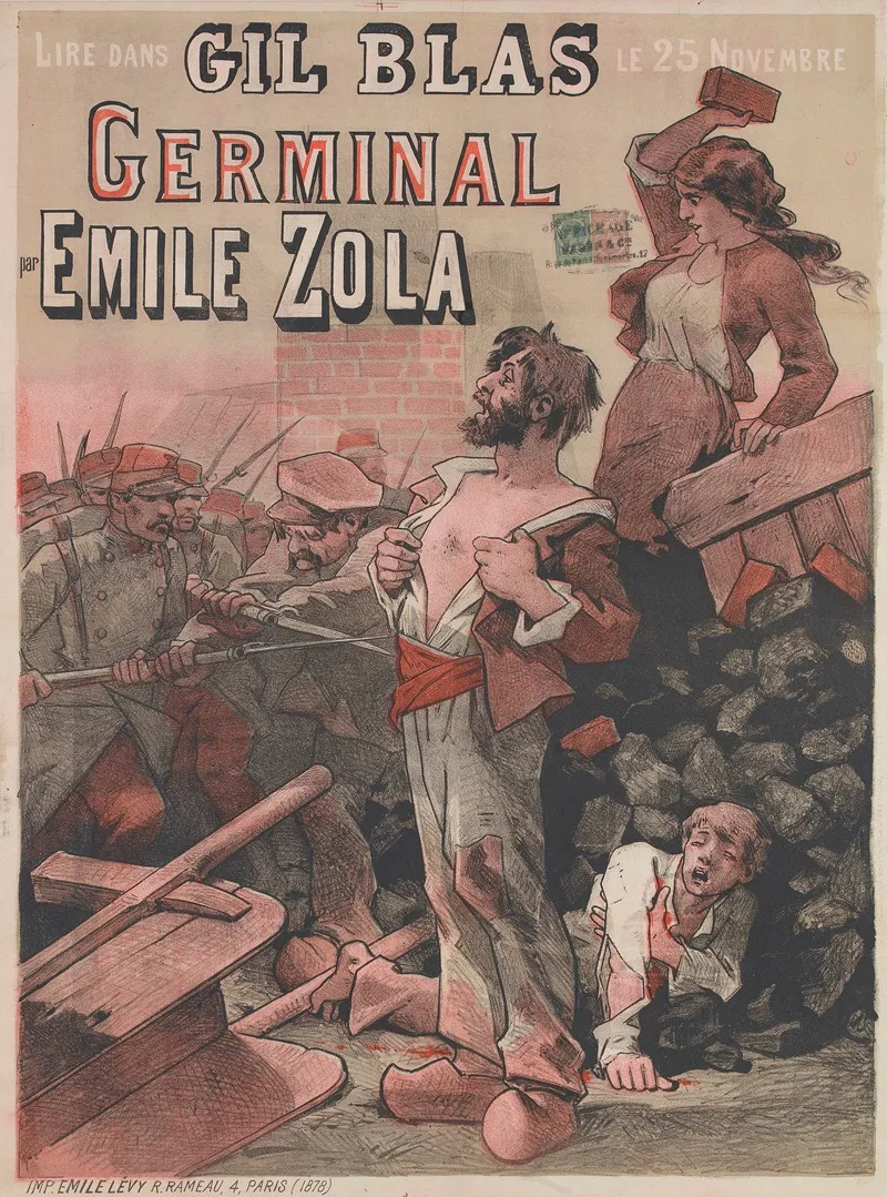 Lire Dans Gil Blas Le 25 Novembre Germinal Par Emile Zola Wall Art by Imp. Emile Lévy - High-Resolution Digital Print