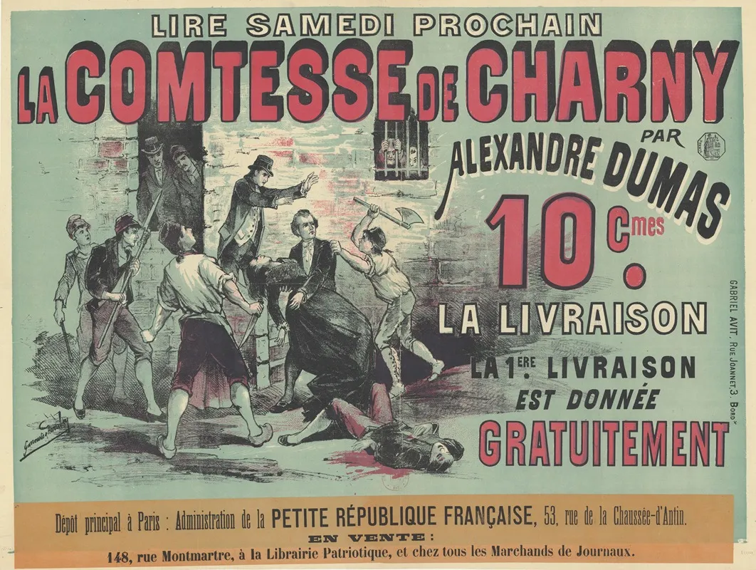 Lire Samedi Prochain La Comtesse De Charny Par Alexandre Dumas Wall Art by Gabriel Avit - High-Resolution Digital Print
