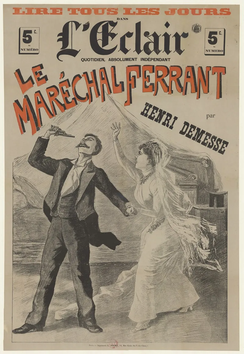 Lire Tous Les Jours Dans Leclair Le Marechal Ferrant Par Henri Demesse Wall Art by Anonymous - High-Resolution Digital Print
