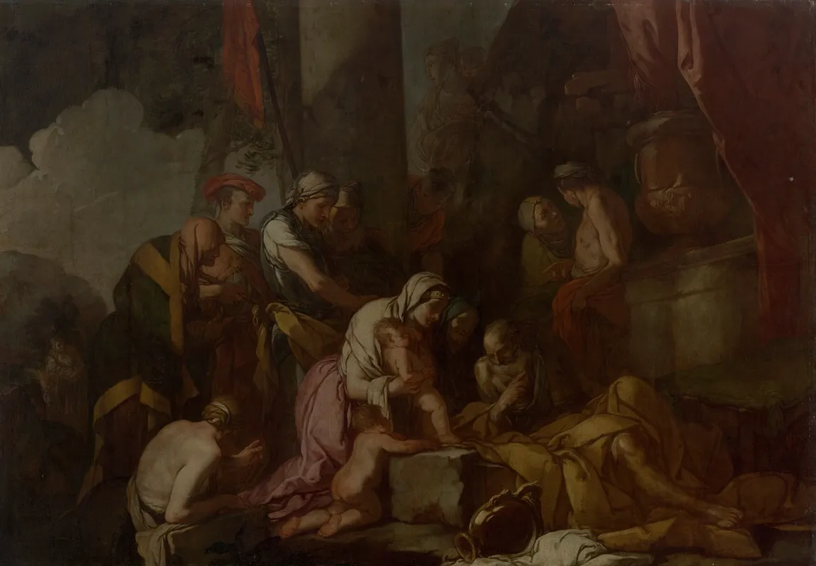 Liriope Bringing Narcissus Before Tiresias 2