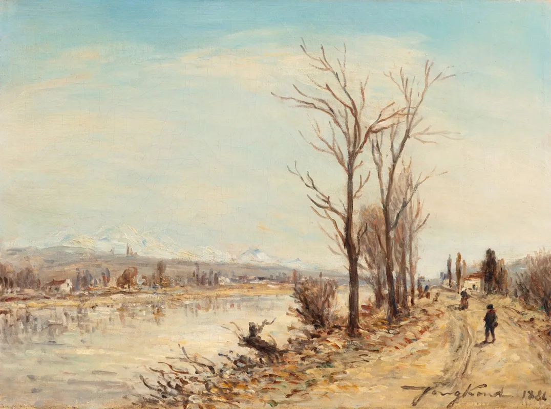 Lisere Pres De La Tronche A Grenoble Wall Art by Johan Barthold Jongkind - High-Resolution Digital Print
