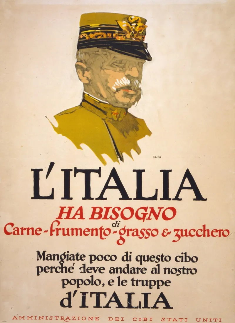 Litalia Ha Bisogno Di Carne Frumento Grasso Zucchero Wall Art by George Illian - High-Resolution Digital Print