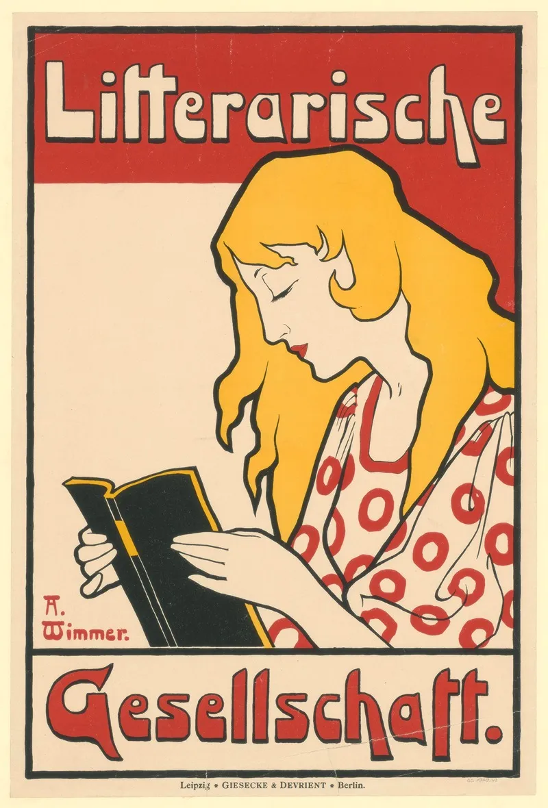 Literarische Gesellschaft Wall Art by Albert Wimmer - High-Resolution Digital Print