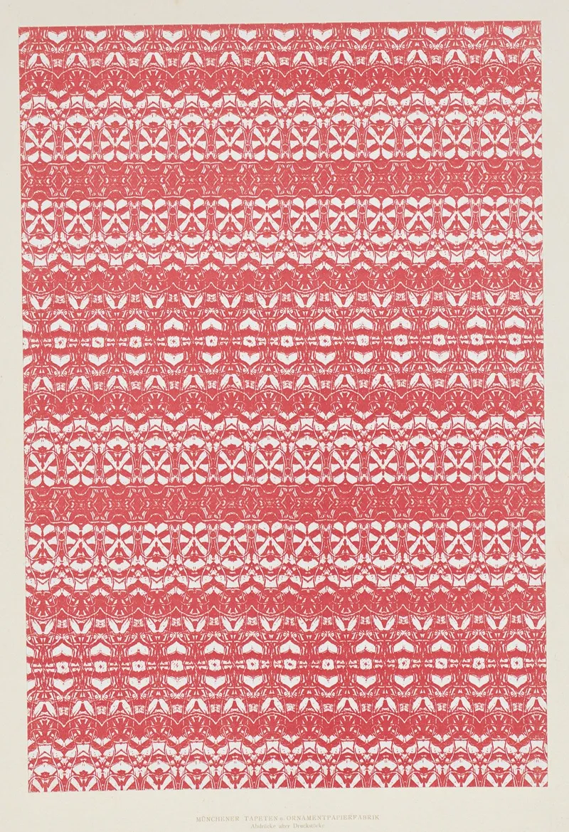 Lithografiertes Papier Abdrucke Alter Druckstocke 13 Wall Art by Münchener Tapeten- und Ornamentenfabrik - High-Resolution Digital Print