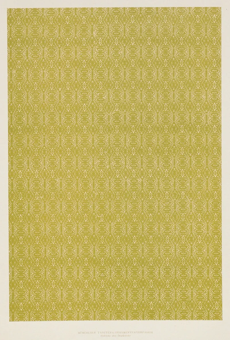Lithografiertes Papier Abdrucke Alter Druckstocke 5 Wall Art by Münchener Tapeten- und Ornamentenfabrik - High-Resolution Digital Print