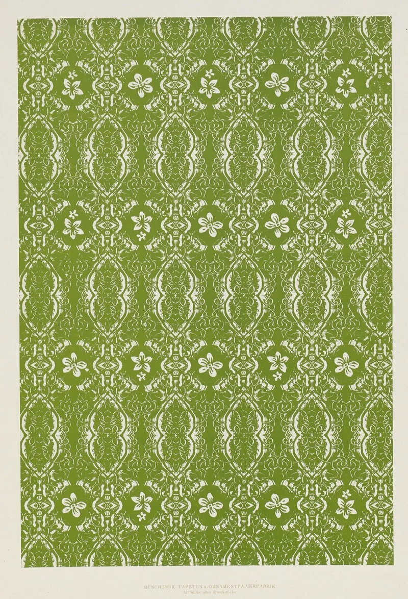 Lithografiertes Papier Abdrucke Alter Druckstocke 7 Wall Art by Münchener Tapeten- und Ornamentenfabrik - High-Resolution Digital Print