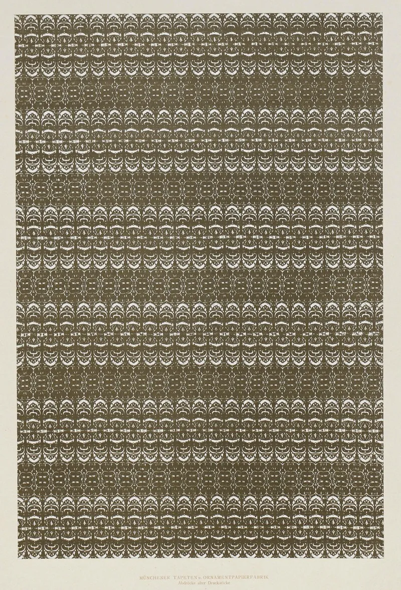 Lithografiertes Papier Abdrucke Alter Druckstocke 9 Wall Art by Münchener Tapeten- und Ornamentenfabrik - High-Resolution Digital Print