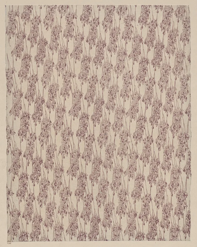Lithografiertes Papier Florales Flachenmuster 4