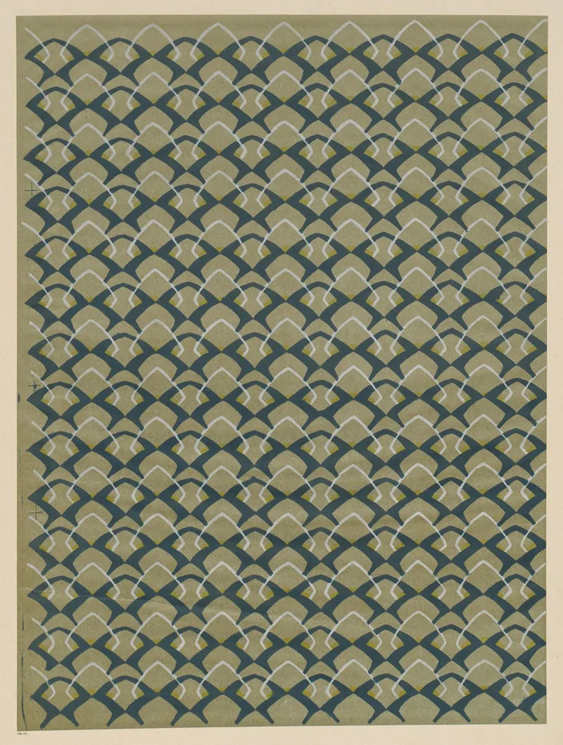 Lithografiertes Papier Geometrisches Flachenmuster 4 Wall Art by Lise Netke - High-Resolution Digital Print