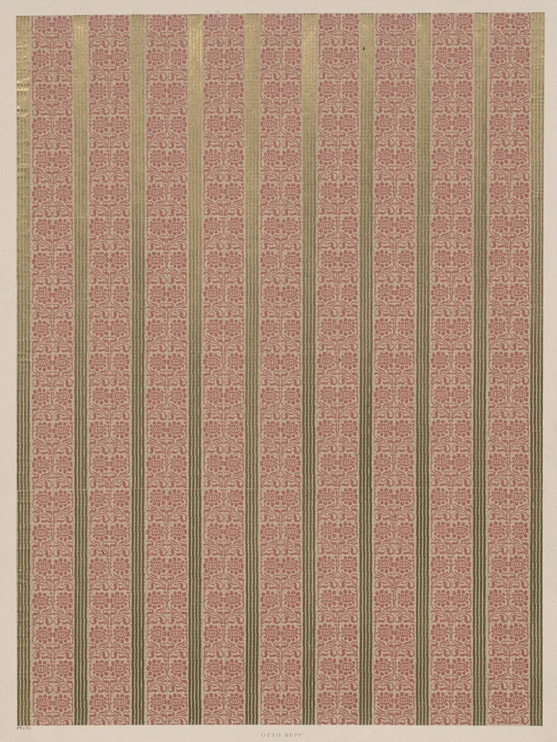 Lithografiertes Papier Mit Golddruck Streifenmuster