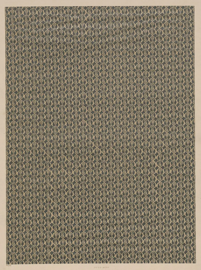 Lithografiertes Papier Ornamentales Flachenmuster