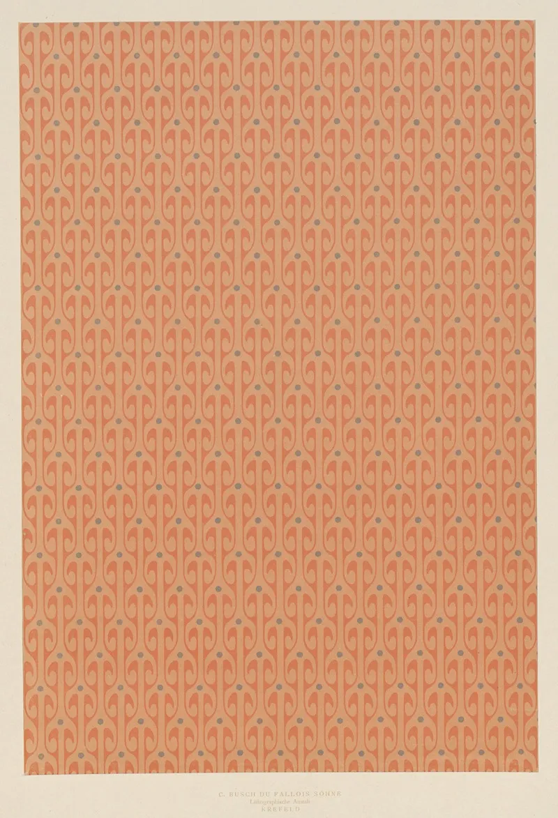 Lithografiertes Vorsatzpapier Ornamentales Flachenmuster 2 Wall Art by C. Busch-du Fallois - High-Resolution Digital Print
