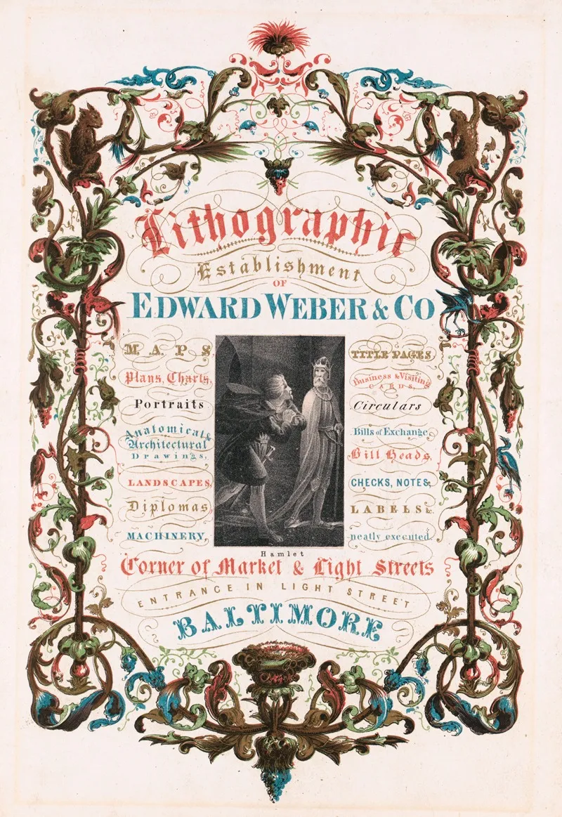 Lithographic Establishment Of Edward Weber Co Wall Art by Edward Weber & Co. - High-Resolution Digital Print