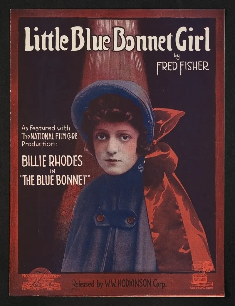 Little Blue Bonnet Girl Wall Art by Anonymous - High-Resolution Digital Print
