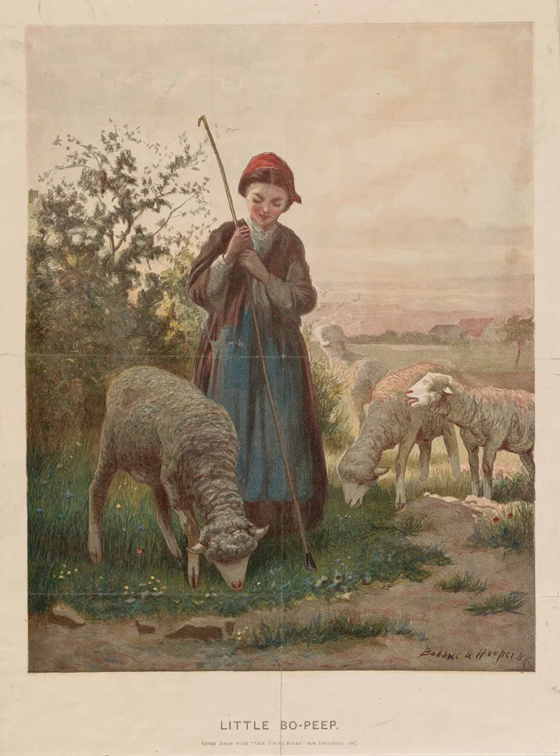 Little Bo Peep 8 Wall Art by Bobbitt and Hooper - High-Resolution Digital Print