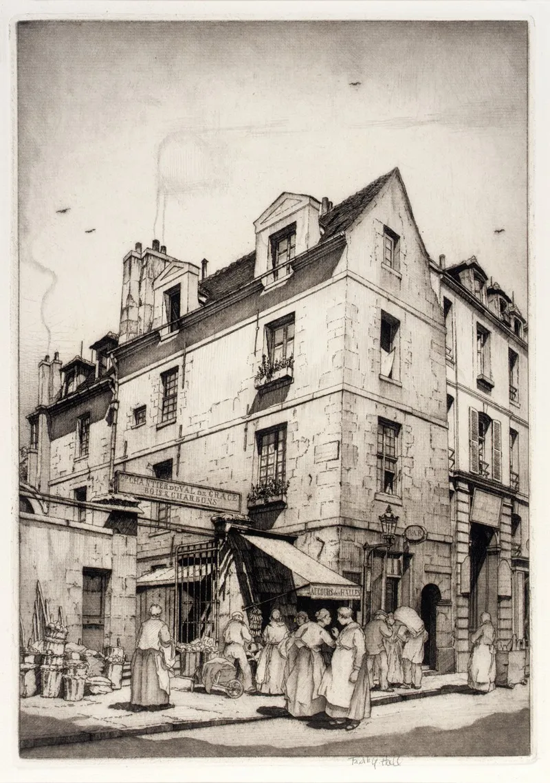 Little French Market Wall Art by Frederick G. Hall - High-Resolution Digital Print