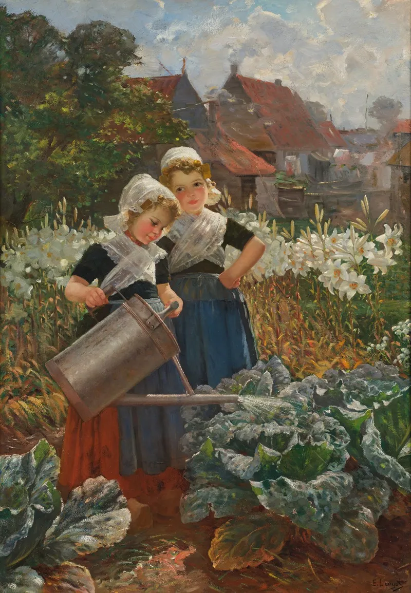 Little Gardeners Wall Art by Edmond Louyot - High-Resolution Digital Print