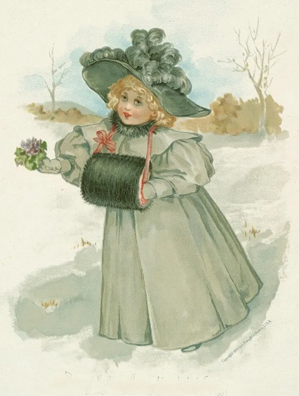 Little Girl Dressed In Winter Garb