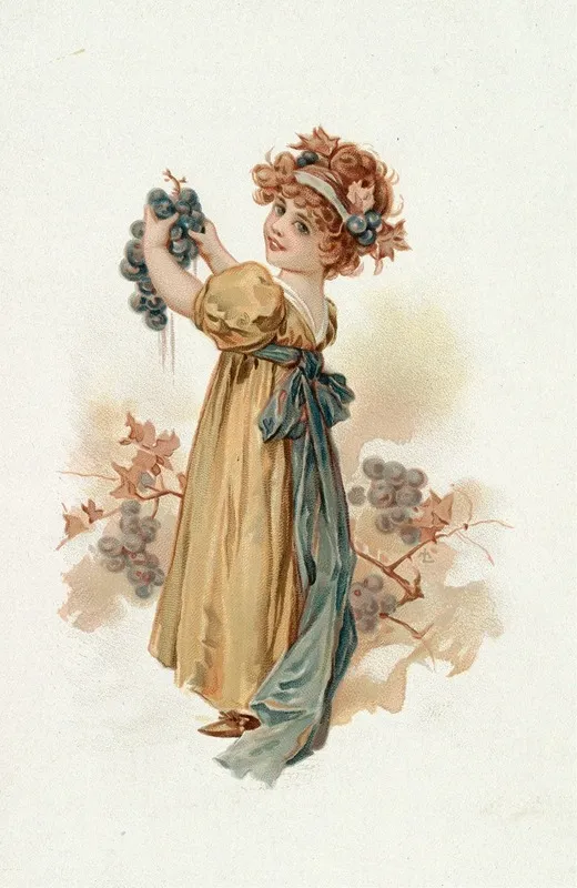 Little Girl With Grapes