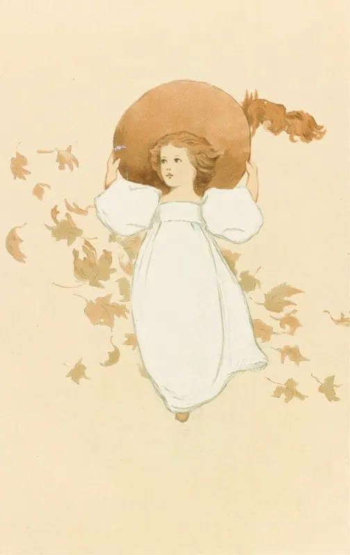 Little Girl With Leaves